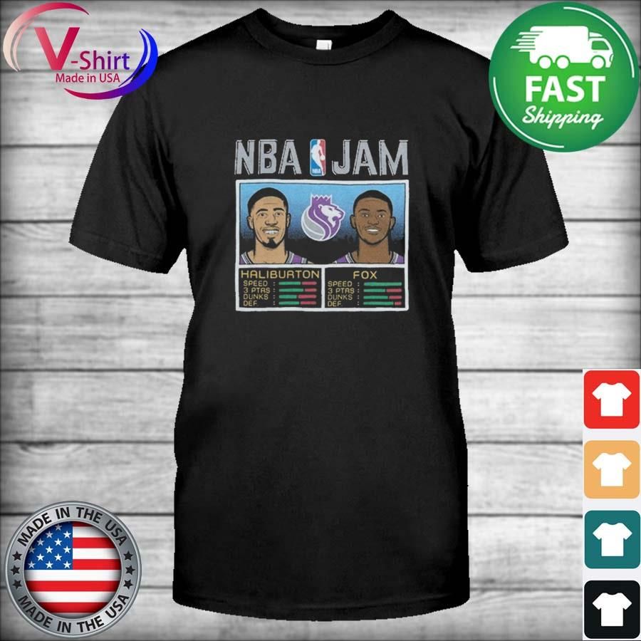 Official NBA Jam Kings Haliburton And Fox Shirt