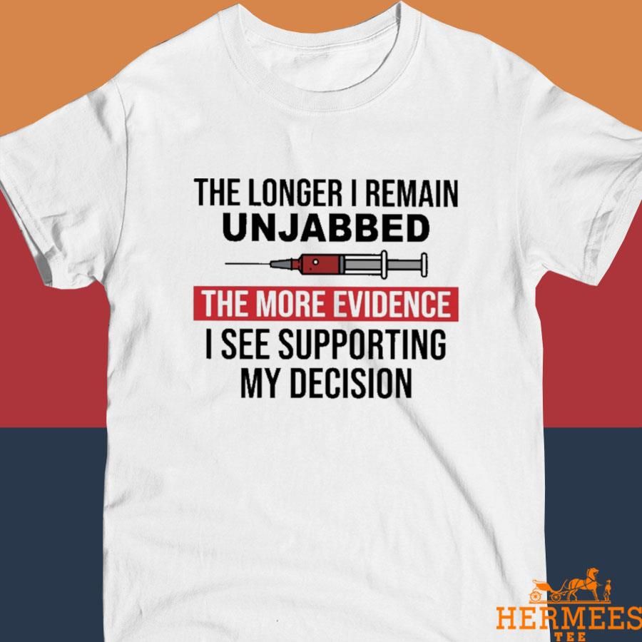 Official Ned Ryun The Longer I Remain Unjabbed The More Evidence Shirt
