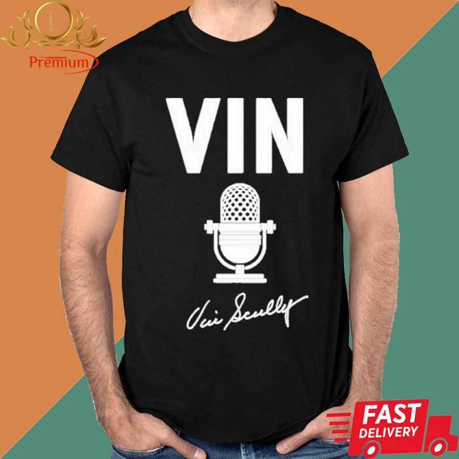 Official Rip Vin Scully Microphone Signature Shirt