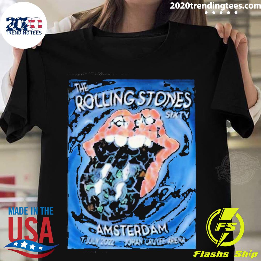 Official rolling Stones Amsterdam 2022 Tour T-shirt