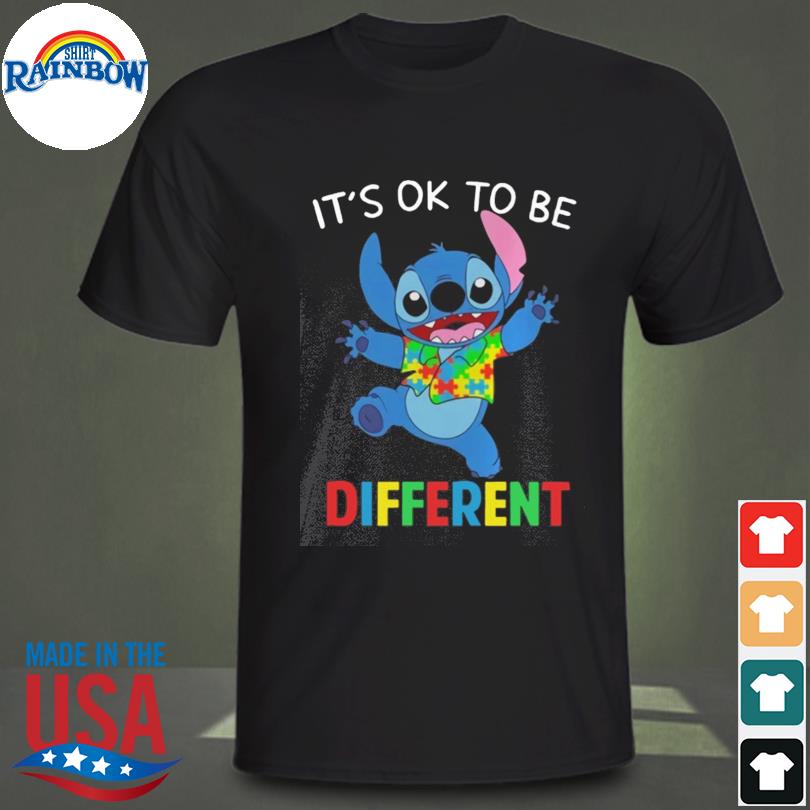 Official Stitch Autism it's Ok to be different shirt