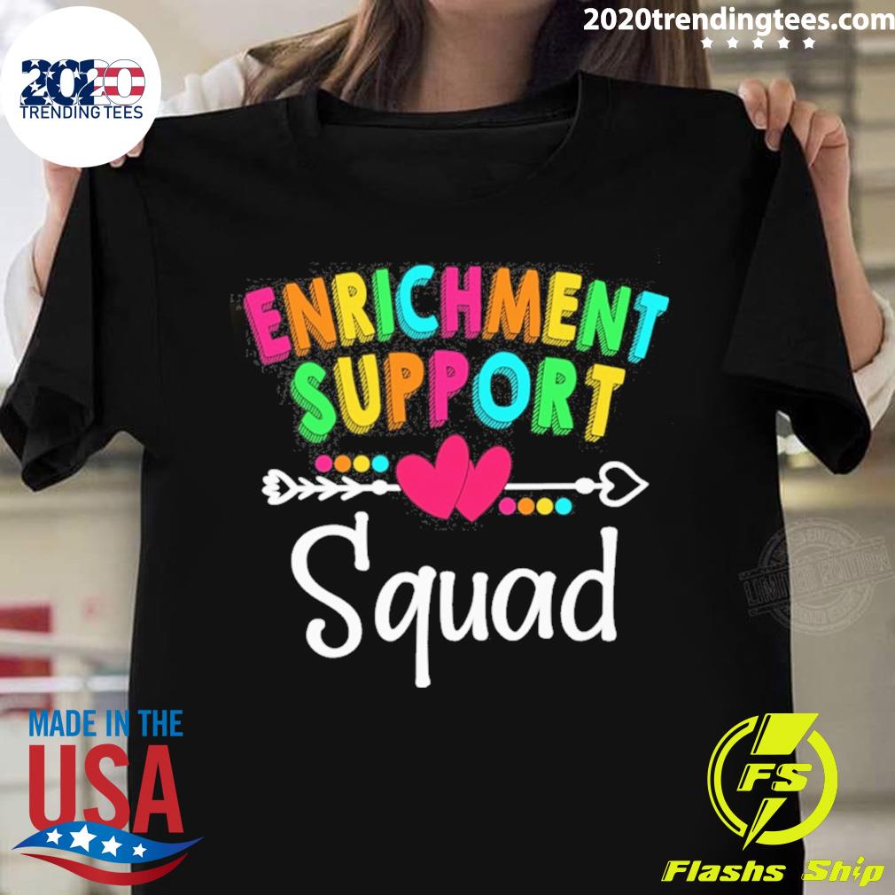 Official teacher Squad Back To School Enrichment Support Squad T-shirt