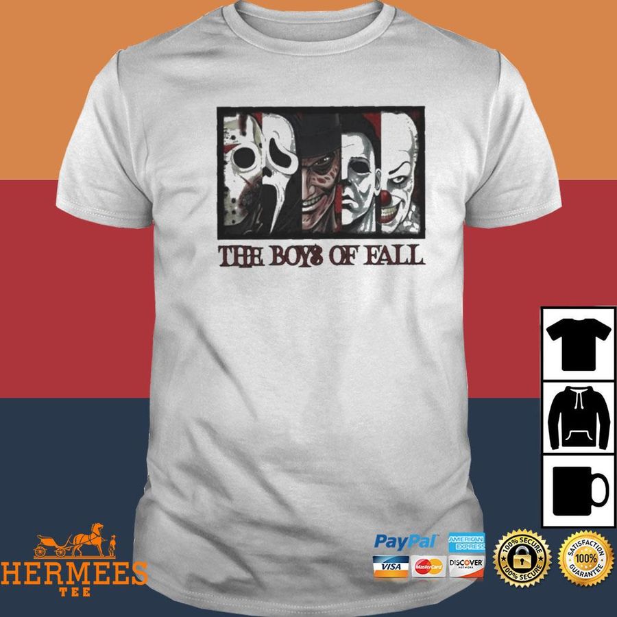 Official The Boys Of Fall Halloween Horror Movie Characters Shirt