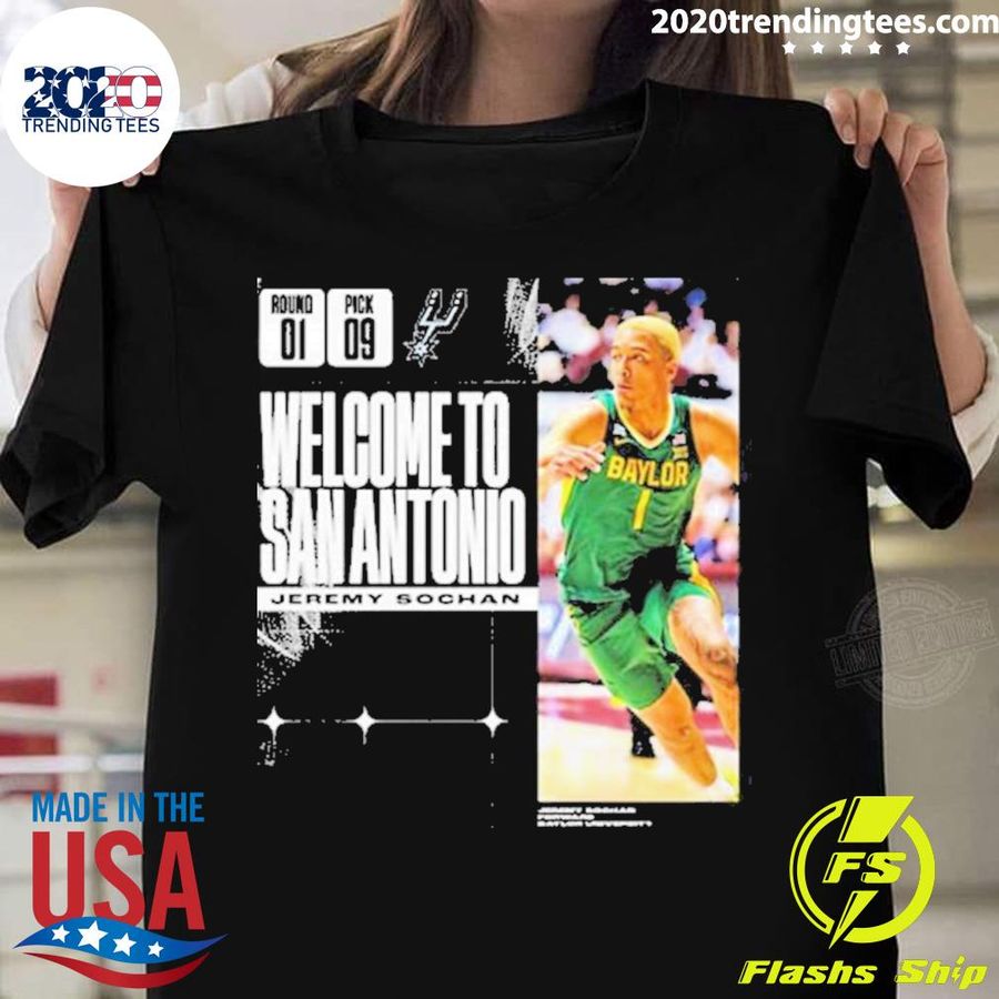 Official welcome Jeremy Sochan San Antonio Spurs 2022 NBA Draft T-shirt