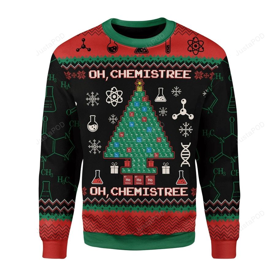 Oh Chemis Tree Ugly Christmas Sweater, All Over Print Sweatshirt, Ugly Sweater, Christmas Sweaters, Hoodie, Sweater