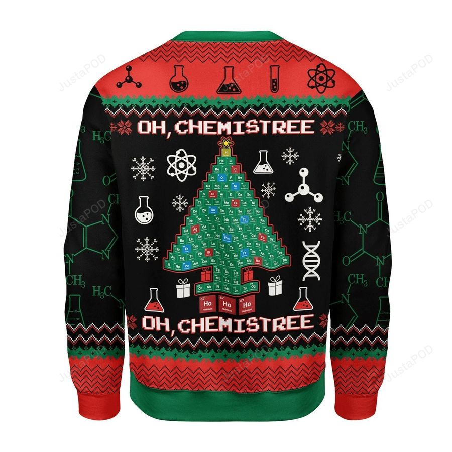 Oh Chemistree Ugly Christmas Sweater for Chemistry fans