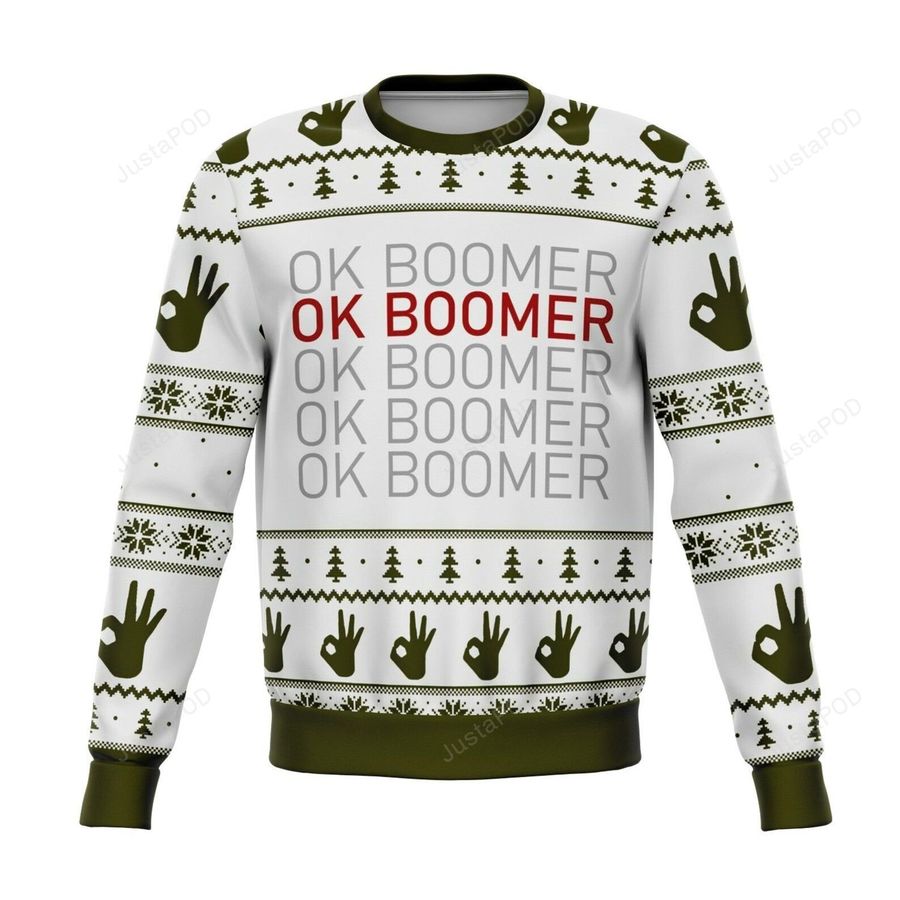 Ok Boomer Ugly Christmas Sweater, Ugly Sweater, Christmas Sweaters, Hoodie, Sweater