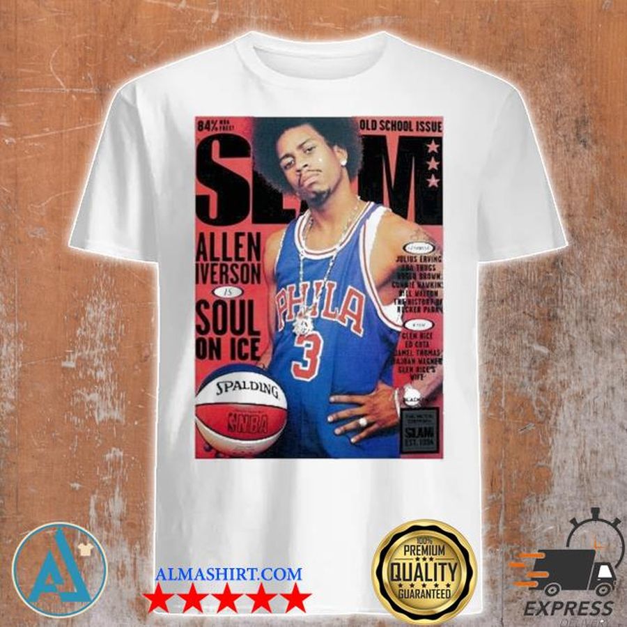 Old school issue slam allen iverson soul on ice shirt