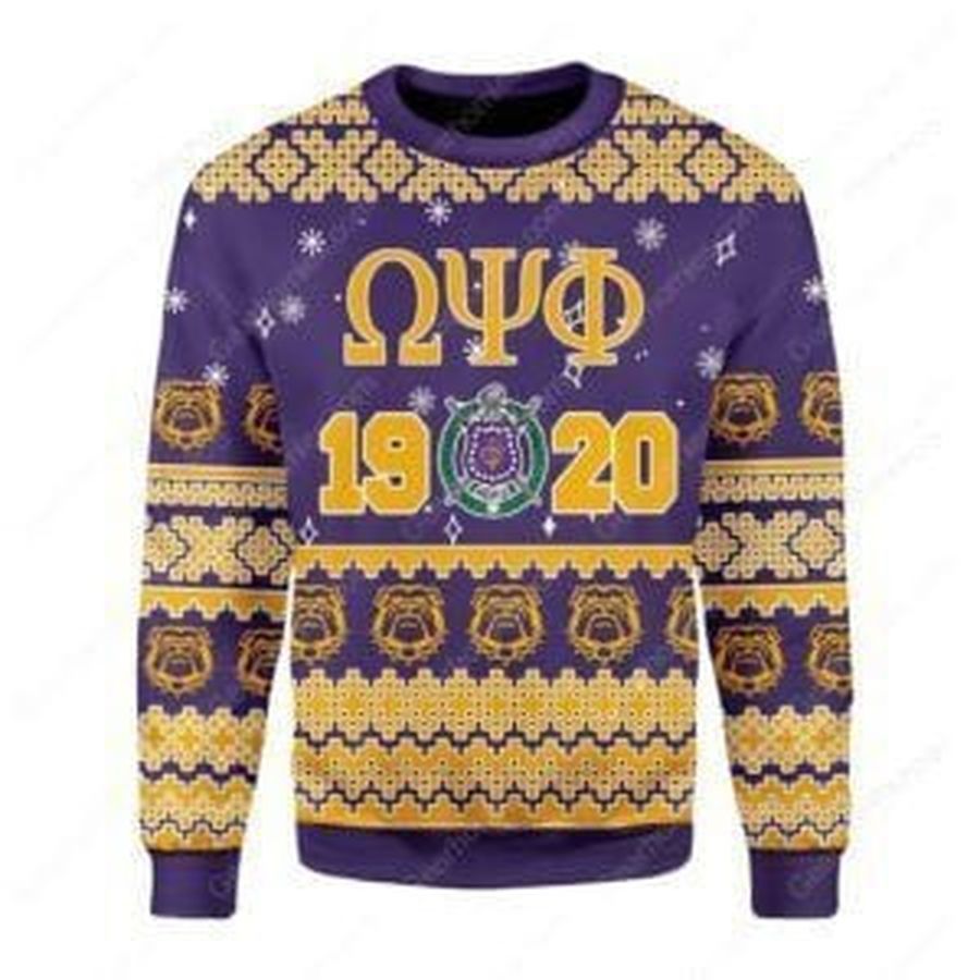 Omega Psi Phi Ugly Christmas Sweater All Over Print Sweatshirt