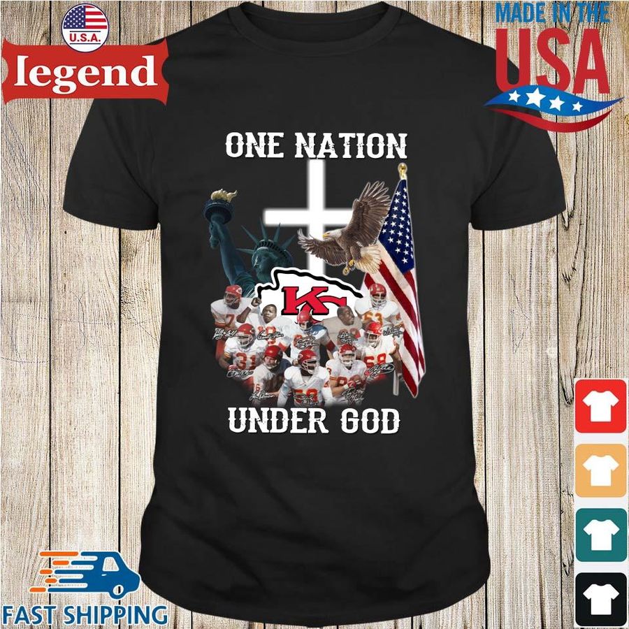 One Nation Chicago Chiefs Under God Signatures Shirt