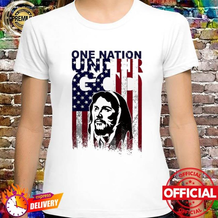 One nation under God American flag shirt