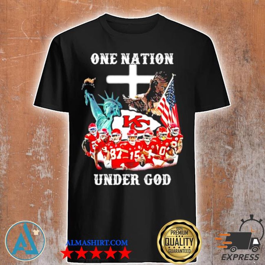 One nation under god Chiefs eagle American flag shirt