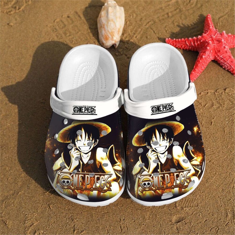 One Piece Anime Manga Rubber Crocs Crocband Clogs, Comfy Footwear