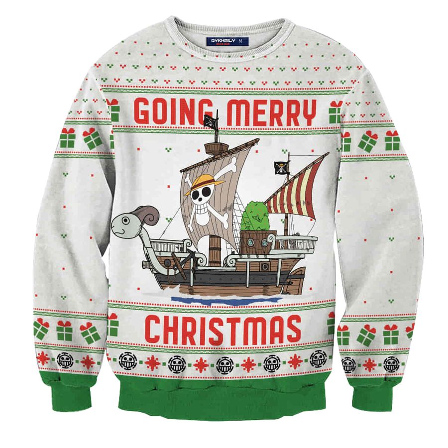 One Piece Going Merry Christmas Wool Knitted Ugly Sweater