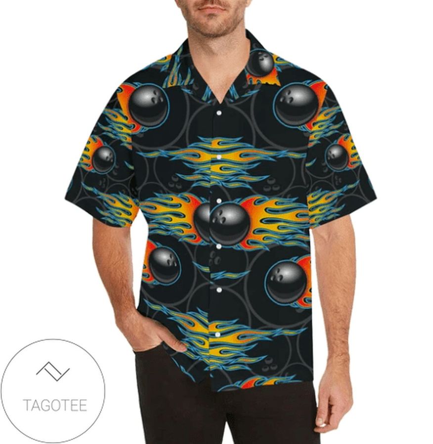 Order Fire Bowling Black Hawaiian Aloha Shirts