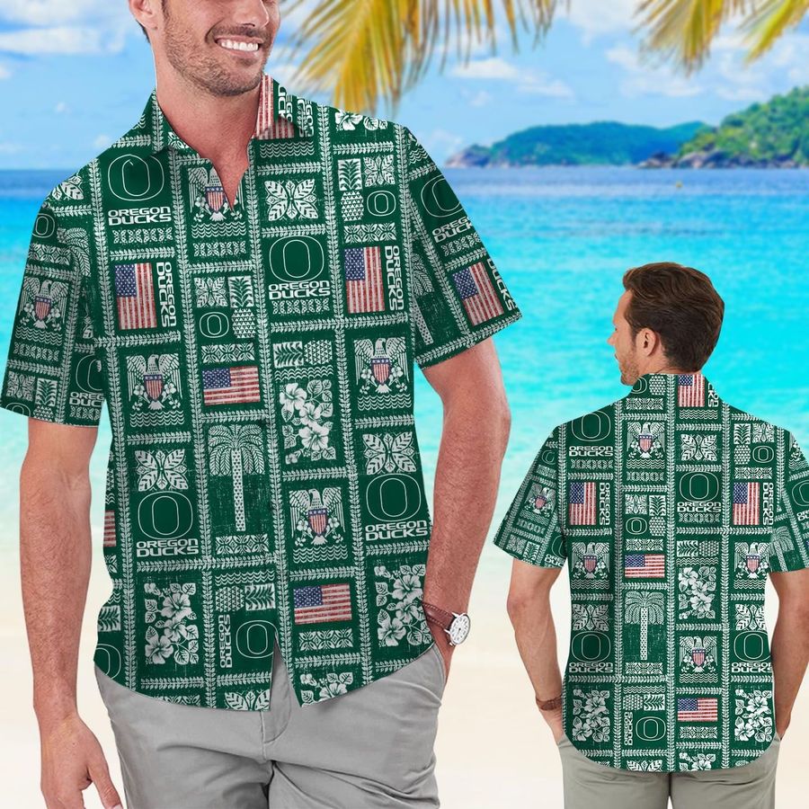 Oregon Ducks Summer Commemorative Short Sleeve Button Up Tropical Aloha Hawaiian Shirts For Men Women University Of Oregon