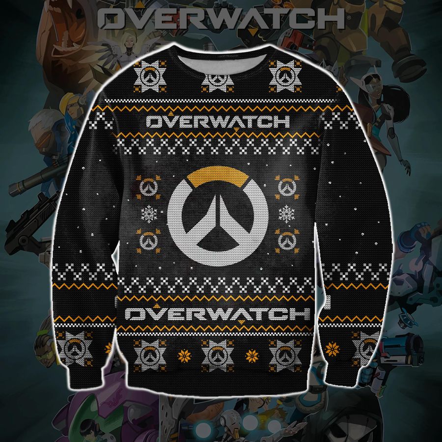 Overwatch Game 3D Knitting Pattern Print Ugly Christmas Sweater Hoodie All Over Printed Cint10191, All Over Print, 3D Tshirt, Hoodie, Sweatshirt