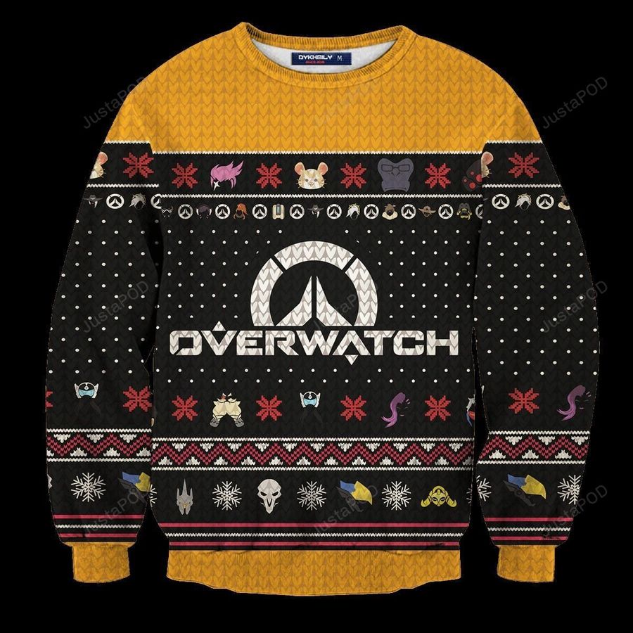 Overwatch Ugly Christmas Sweater, All Over Print Sweatshirt, Ugly Sweater, Christmas Sweaters, Hoodie, Sweater