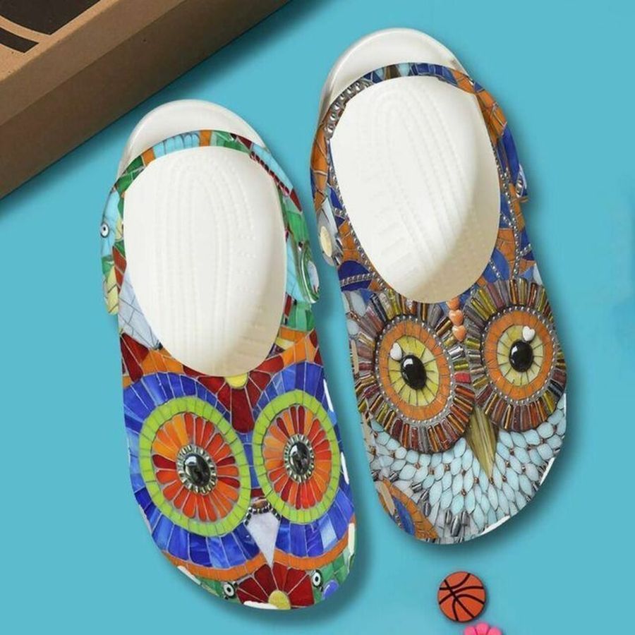 Owl Glass 102 Gift For  Lover Rubber Crocs Crocband Clogs, Comfy Footwear