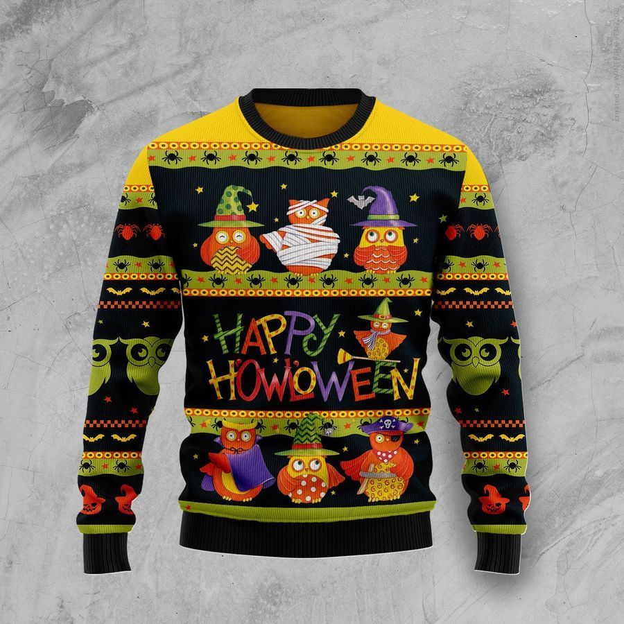 Owl Howloween For Unisex Ugly Christmas Sweater All Over Print
