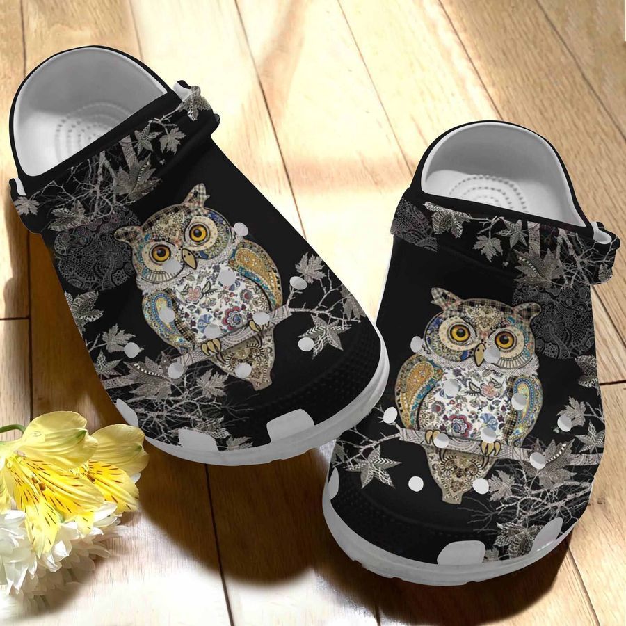 Owl On Tree Clogs Crocs Shoes Gifts For Birthday Thanksgiving Christmas - Oot206