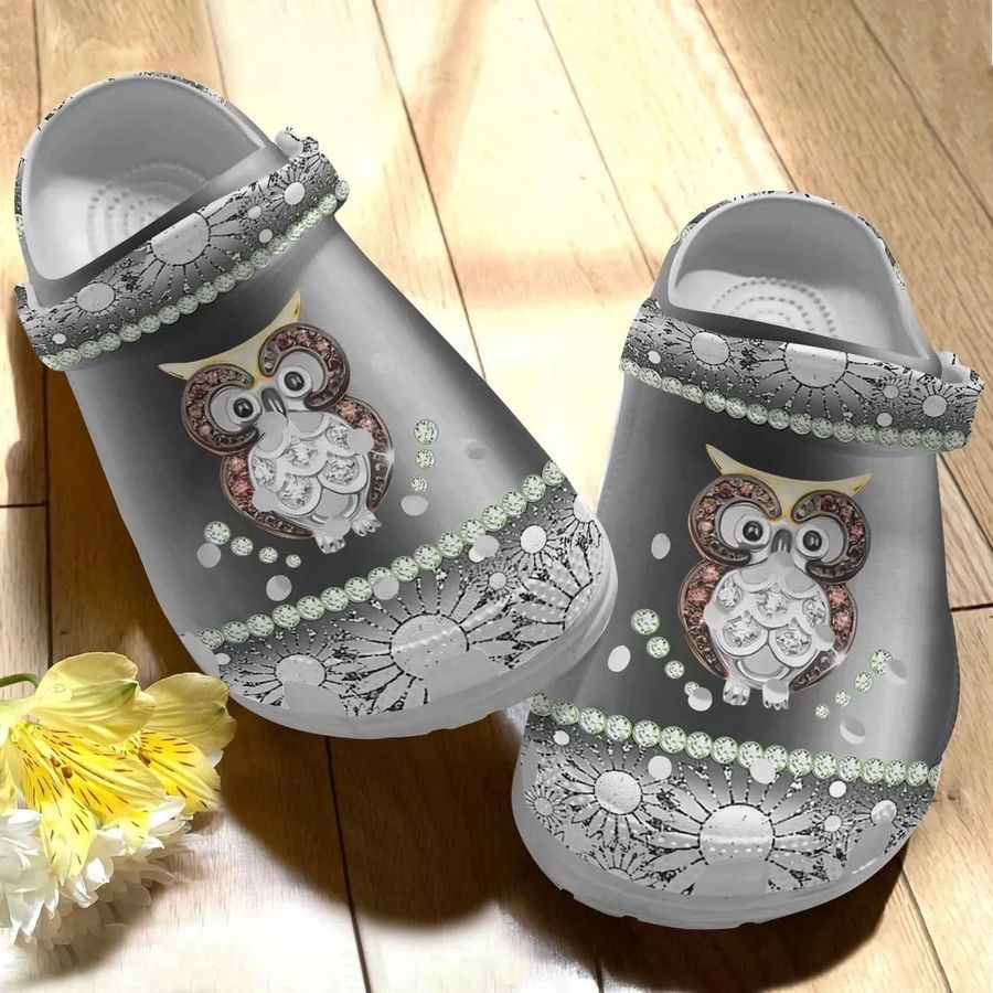 Owl Personalize Clog Custom Crocs Fashionstyle Comfortable For Women Men Kid Print 3D Whitesole Owl Lover