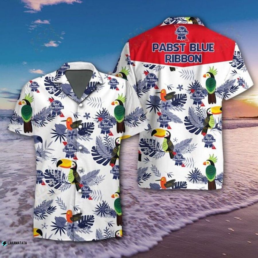 Pabst Blue Ribbon Bird Beer Drink Cool Hawaii Shirt