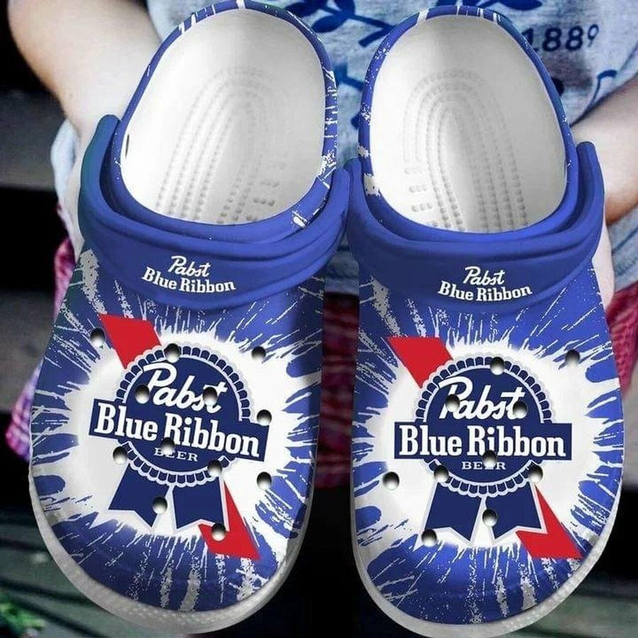 Pabst Blue Ribbon Drink Beer 102  Gift For  Lover Rubber Crocs Crocband Clogs, Comfy Footwear