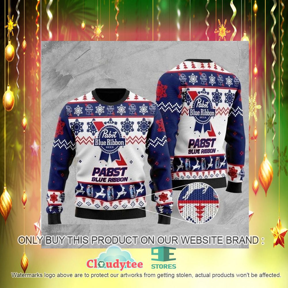 Pabst Blue Ribbon Ugly Christmas Sweater – LIMITED EDITION