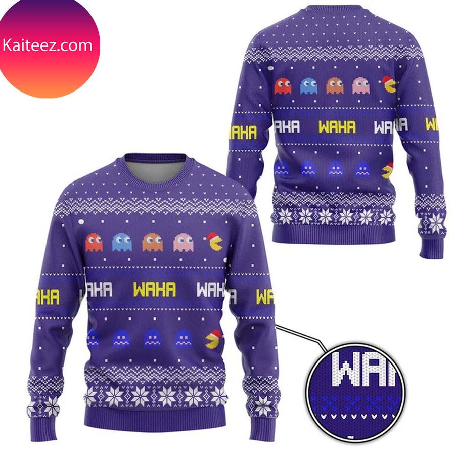 Pacman Waka Waka Christmas Ugly Sweater