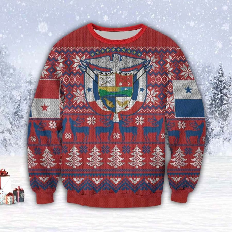 Panama Ugly Christmas Sweater, All Over Print Sweatshirt, Ugly Sweater, Christmas Sweaters, Hoodie, Sweater