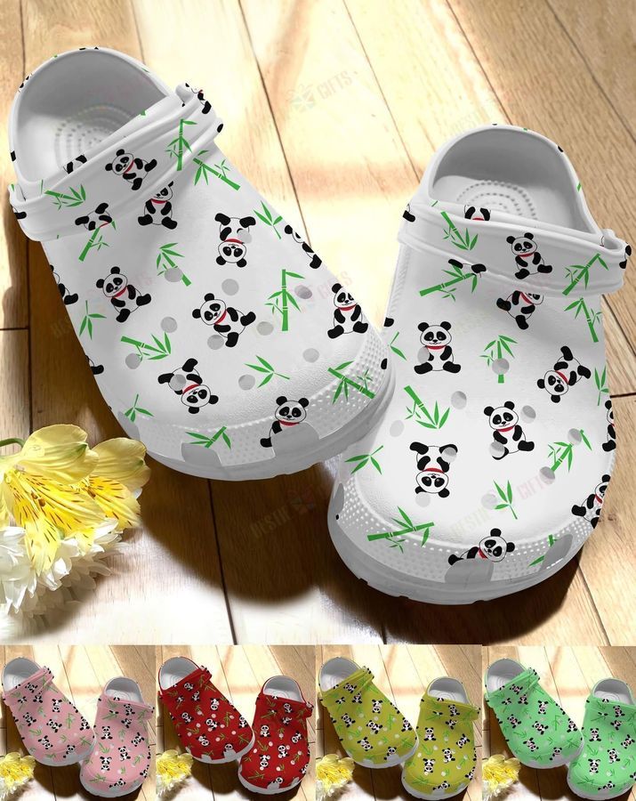 Panda Crocs Classic Clog Whitesole Colorful Panda Hr14 Shoes