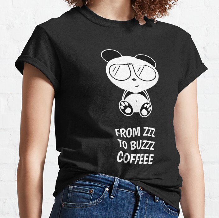Pandaemik Cool Panda Design for Coffee Addicts Classic T-Shirt