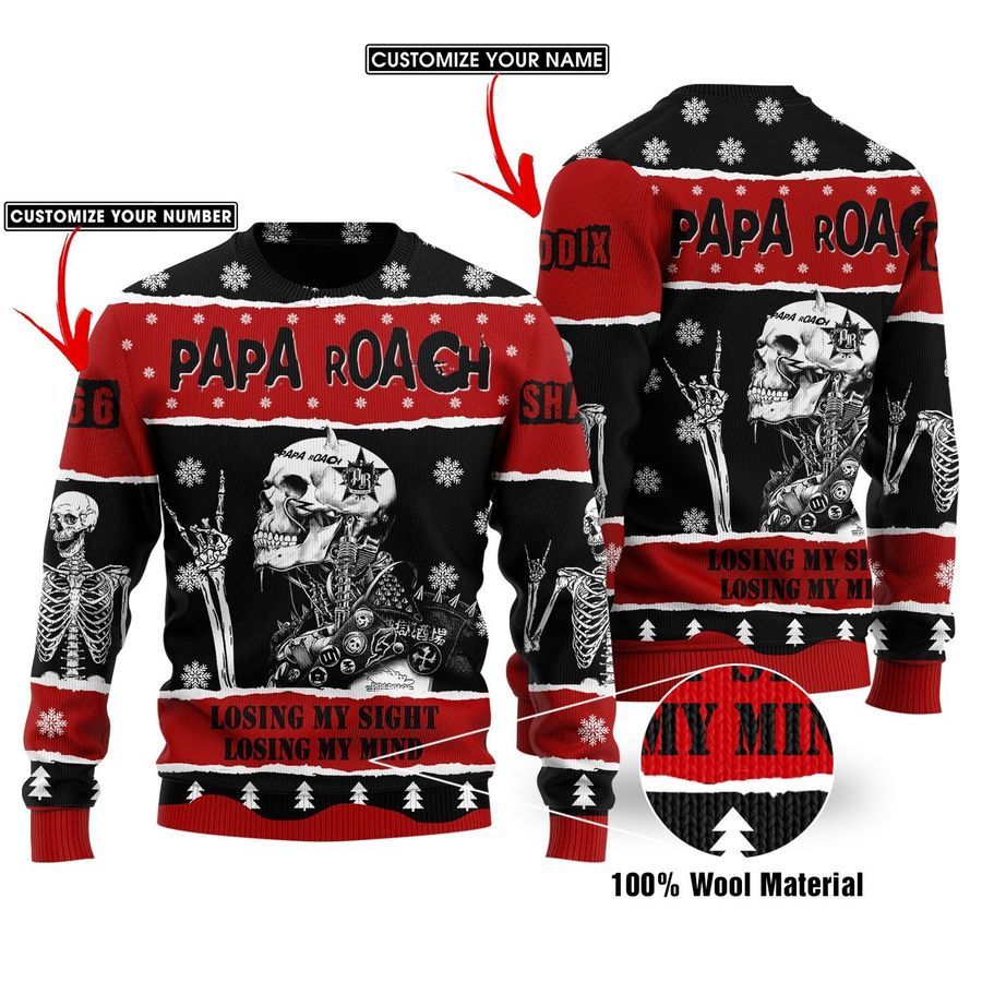 Papa Roach Losing my sight losing my mind ugly sweater