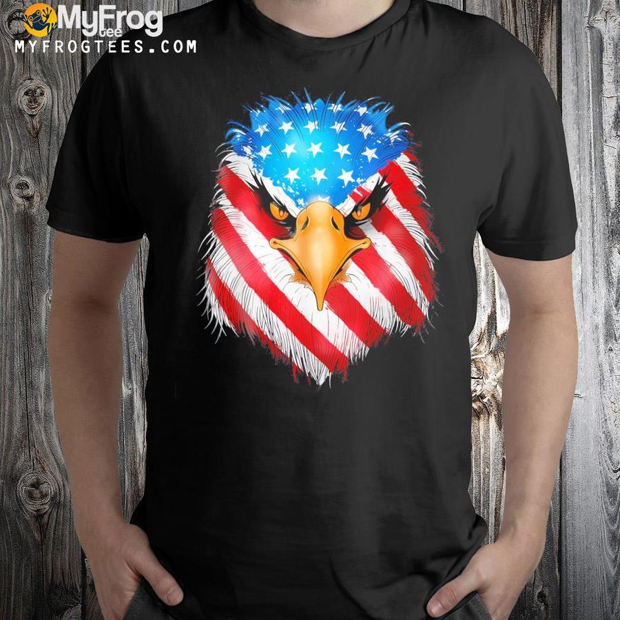 Patriotic eagle 4th of july usa American flag merica shirt