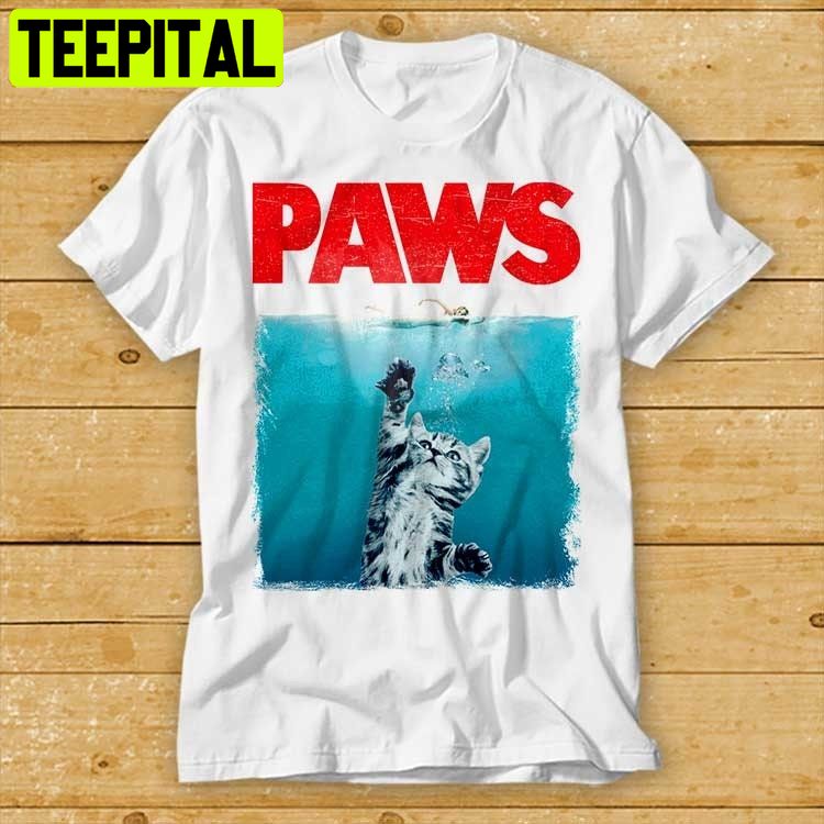 Paws Jaws Cat Fun Halloween Trending Unisex T-Shirt