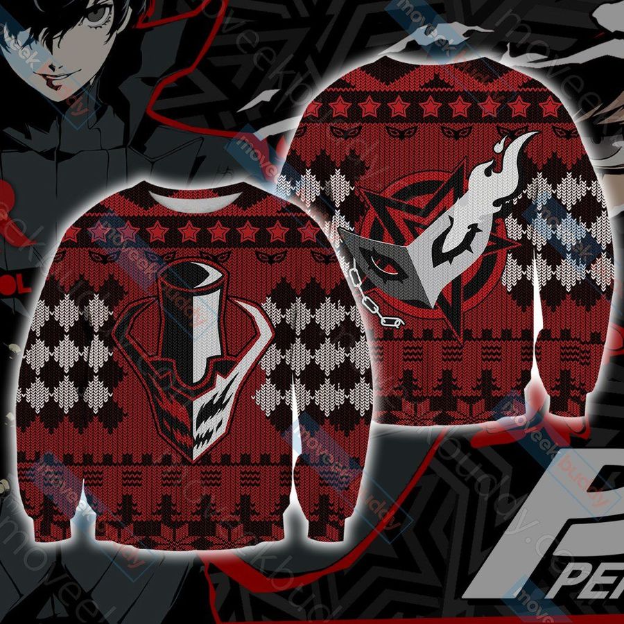 Persona 5 For Unisex Ugly Christmas Sweater, All Over Print Sweatshirt, Ugly Sweater, Christmas Sweaters, Hoodie, Sweater