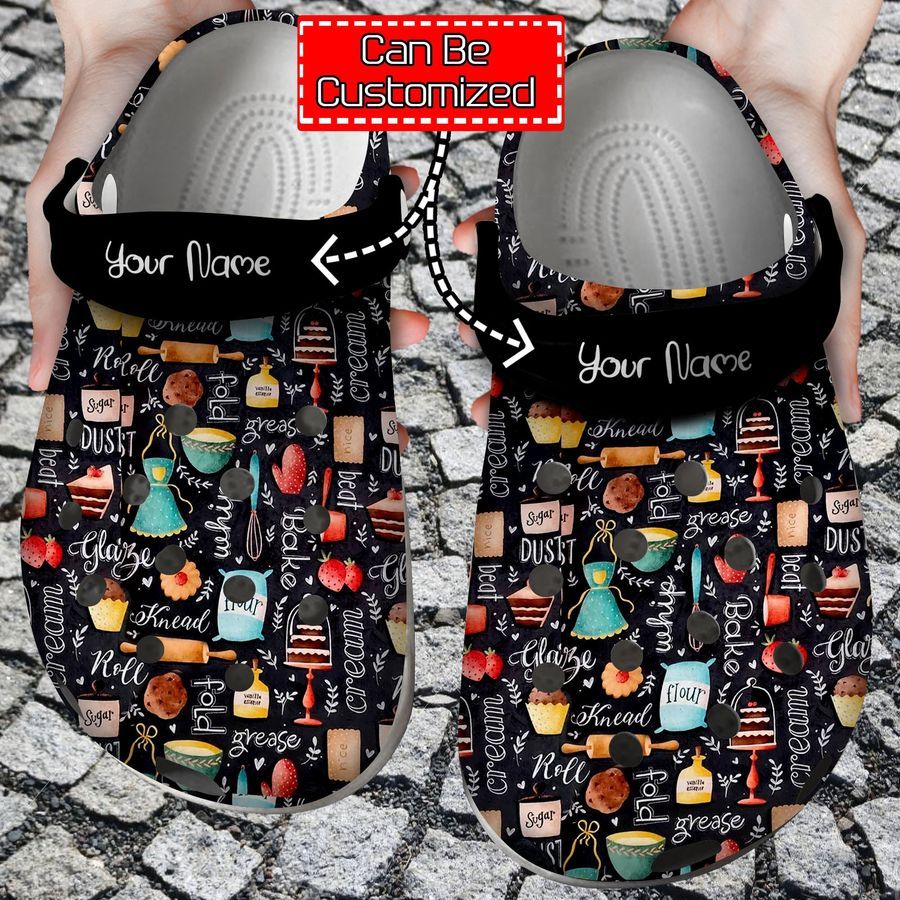 Personalized Baking Pattern Crocs Clog Shoes