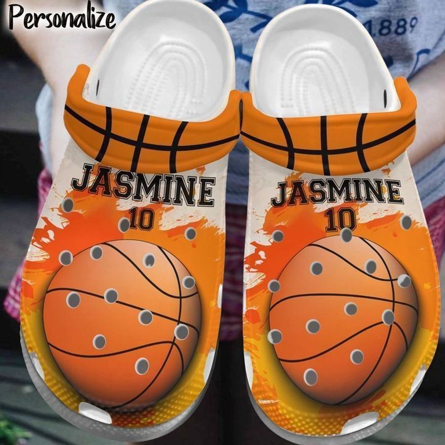 Personalized Basketball Gift For Fan Crocs Crocband Clogs Comfy Footwear Tl97