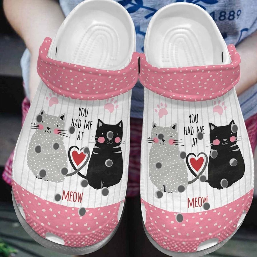 Personalized Crocs Cat,  Fashion Style Print 3D You Had Me At Meow For Women, Men, Kid