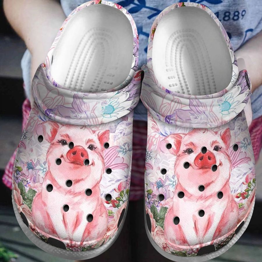 Personalized Crocs Pig,  Fashion Style Print 3D Cute Pig Lady For Women, Men, Kid