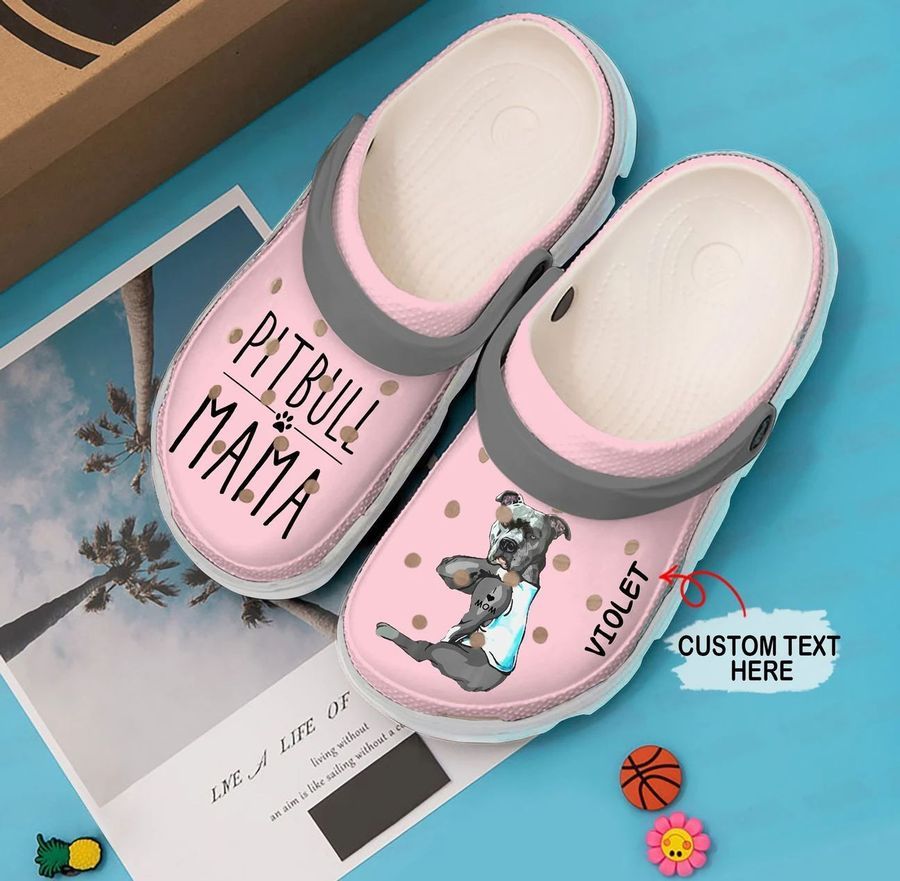Personalized Crocs Pitbull,  Fashion Style Print 3D Pitbull Mama For Women, Men, Kid