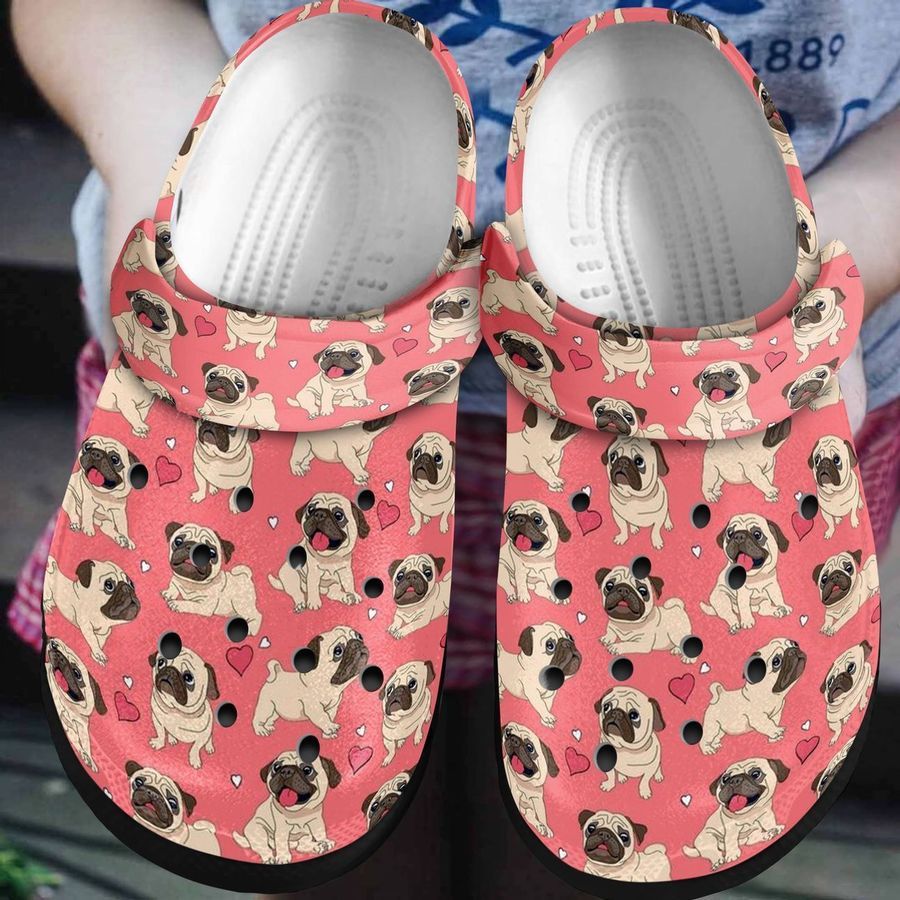 Personalized Crocs Pug,  Fashion Style Print 3D Lovely Pugs For Women, Men, Kid