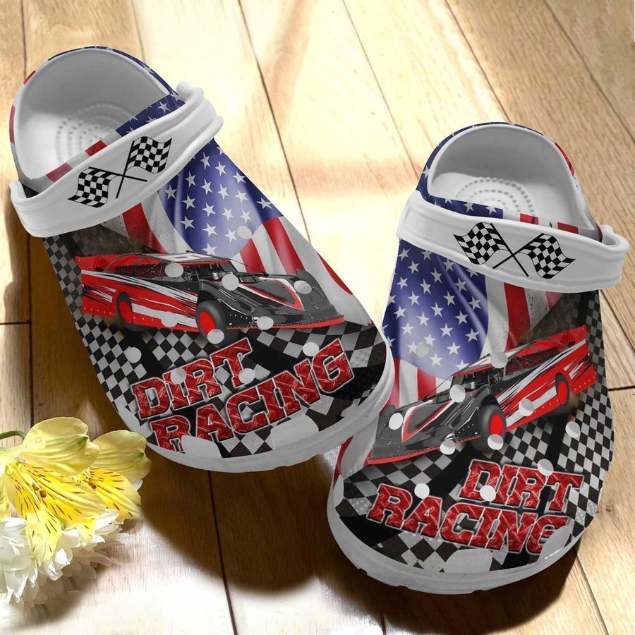 Personalized Crocs Racing,Dirt Track Racing Lover, Fashion Style Print 3D For Women, Men, Kid