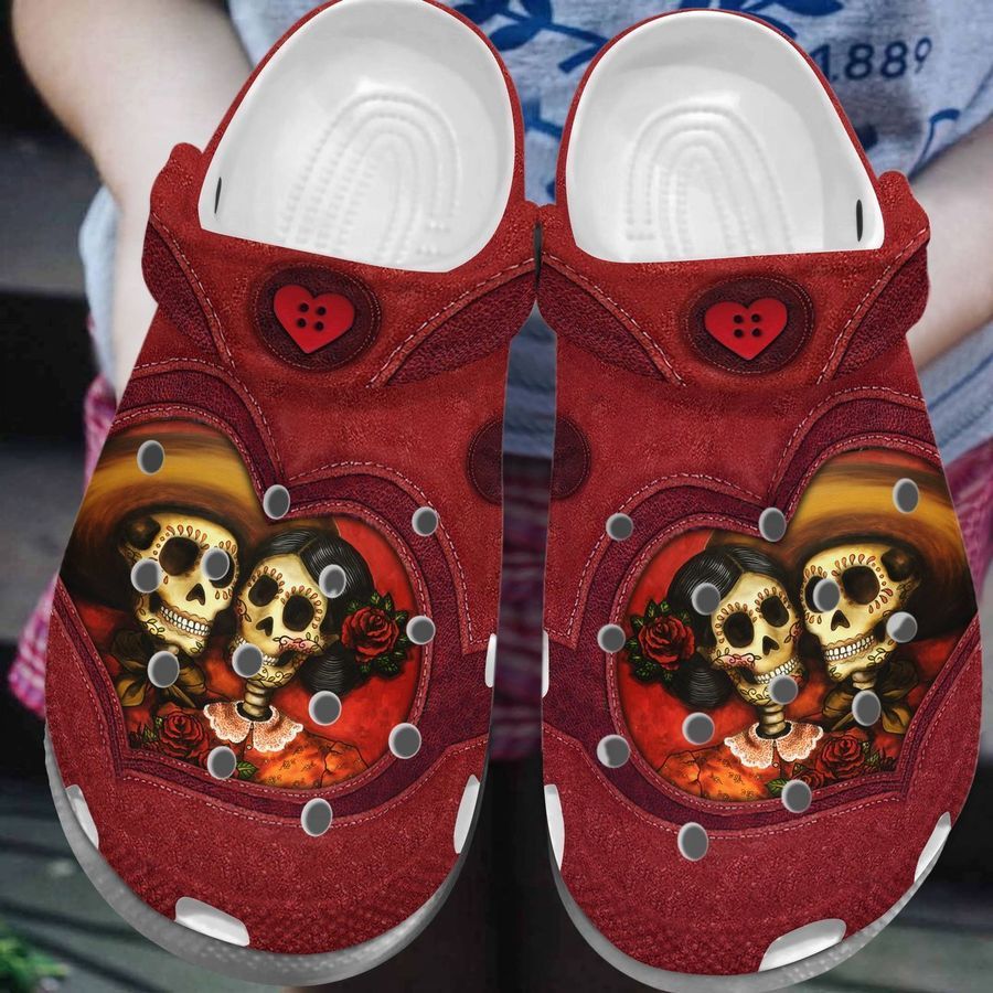 Personalized Crocs Skull Heart, Fashion Style Print 3D Eternal Love For Women, Men, Kid