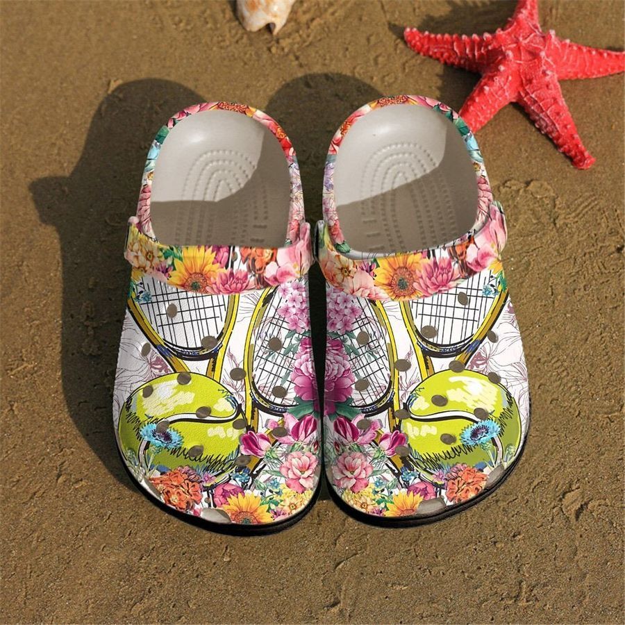 Personalized Crocs Tennis,  Fashion Style Print 3D Floral Tennis For Women, Men, Kid