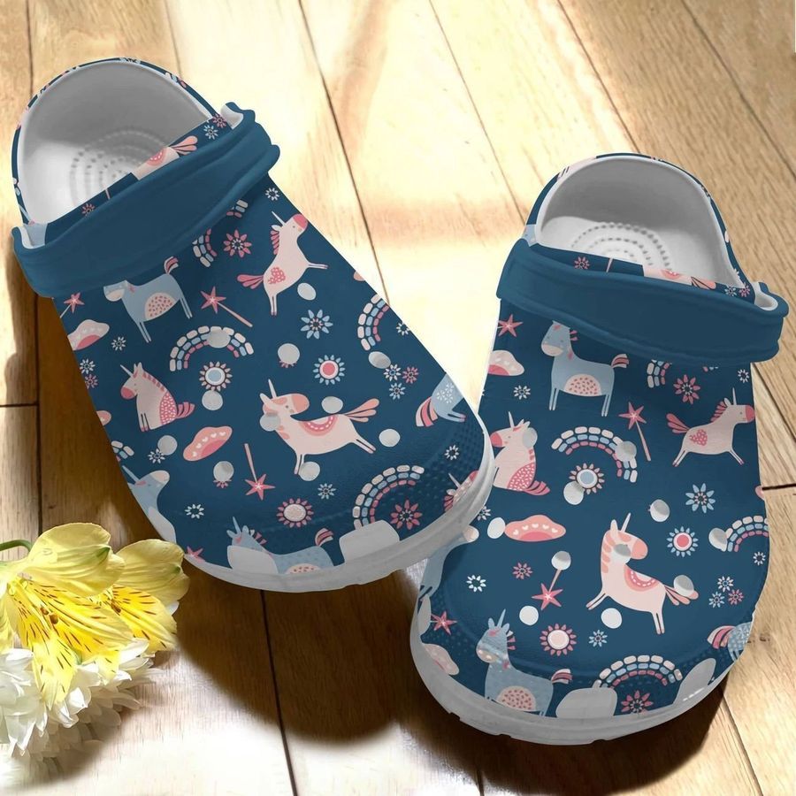 Personalized Crocs Unicorn,Lovely Unicorn Pattern, Fashion Style Print 3D For Women, Men, Kid