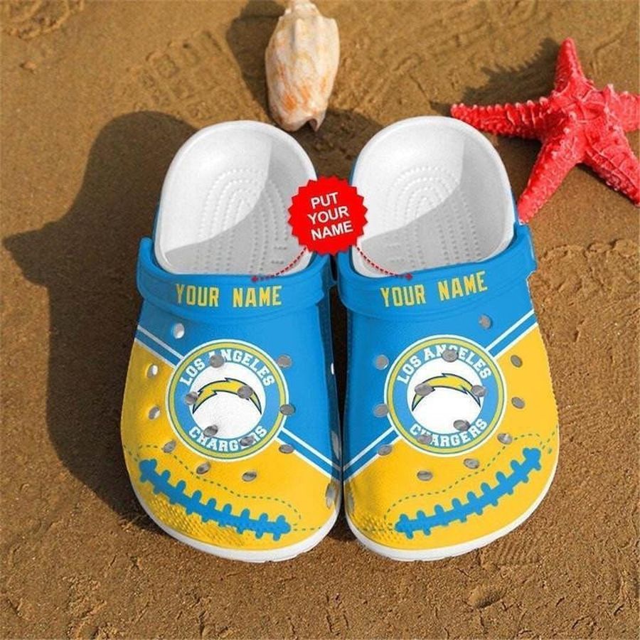 Personalized Custom Name Los Angeles Chargers Crocs Crocband Clog Shoes