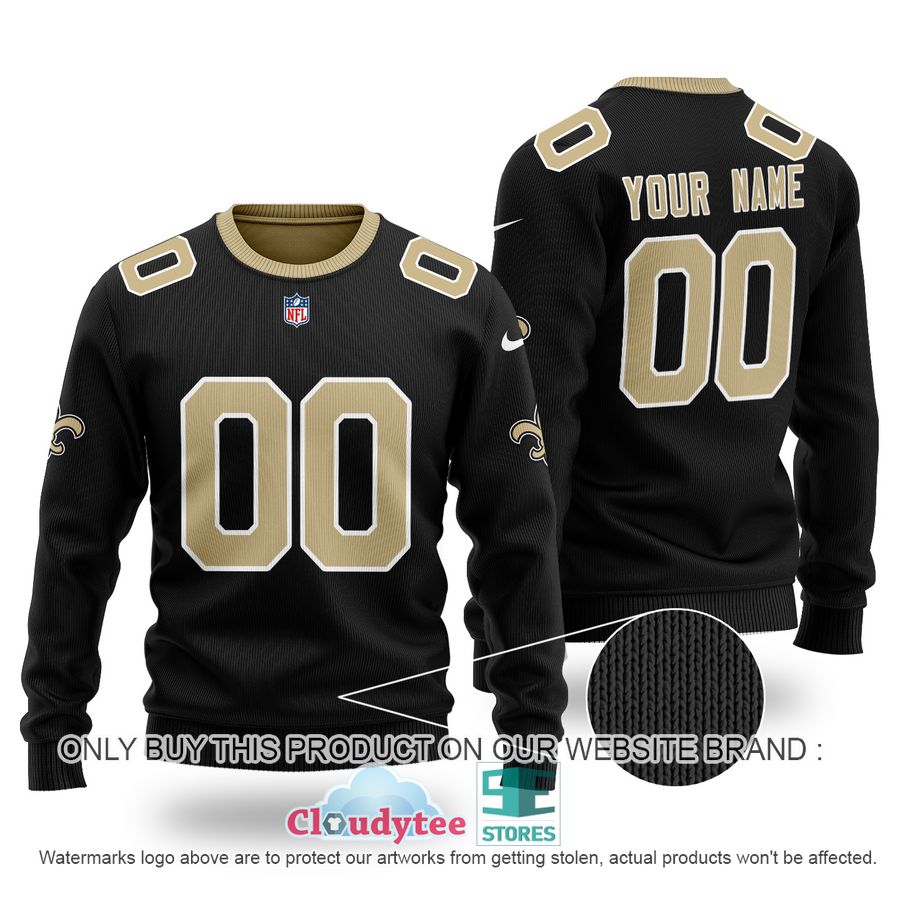 Personalized New Orleans Saints NFL black Ugly Sweater – LIMITED EDITION