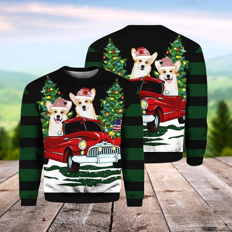 Personalized Pembroke Welsh Corgi Dog All Over Print, Christmas shirt, Gifts for dog lovers, Halloween Gift Dog Breeds 3D Hoodie